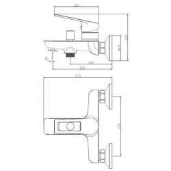 Смеситель для ванны ESKO Hong Kong HK54 хром