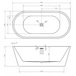 Акриловая ванна ABBER 150x80см AB9203-1.5