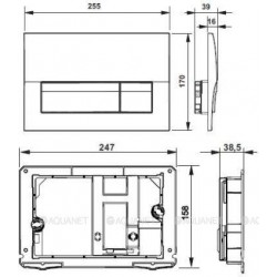 Клавиша для инсталляции Roca Active В01 хром матовый 8901170B2