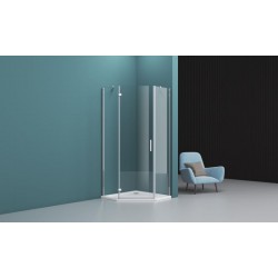 Душевой уголок BelBagno KRAFT-P-1-100-C-Cr-L хром
