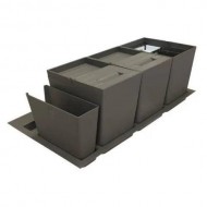 Система сортировки мусора Alveus 211960 ALBIO 55 2x16 L + 2 контейнера серый пластик