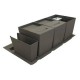 Система сортировки мусора Alveus 211960 ALBIO 55 2x16 L + 2 контейнера серый пластик