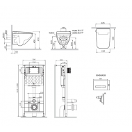Унитаз с инсталляцией AM.PM INSPIRE V2.0 IS450A38.CCC50A