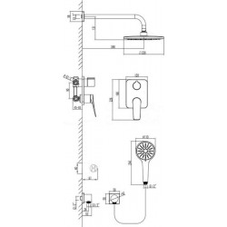 Смеситель Lemark Bronx LM3729GM для душа встраиваемый