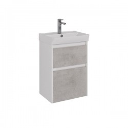 Тумба под раковину Lemark Combi LM03C50T-Beton 50 см белый глянец