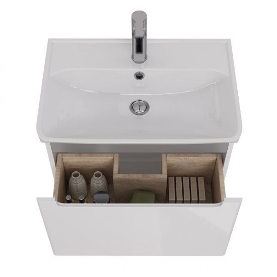 Тумба под раковину Lemark Buno mini LM05BM60T 60 см белый глянец