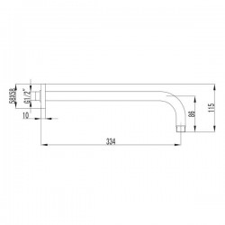 Держатель для верхнего душа Lemark Bronx LM3787BL
