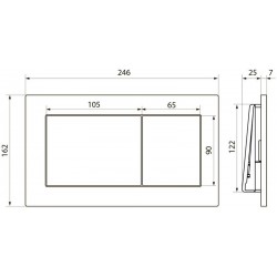 Клавиша смыва Point Ника PN44081SB сталь брашированная