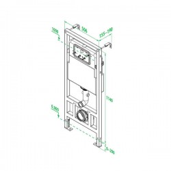 Инсталляция IDDIS Neofix для подвесного унитаза NEO0000I32