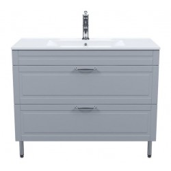 Напольная тумба с раковиной IDDIS Oxford OXF10L1i95K 100см светло-серый