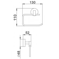 Держатель для туалетной бумаги Haiba HB1703-3 хром