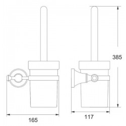 Ёршик для унитаза Rose RG1900T пепельный