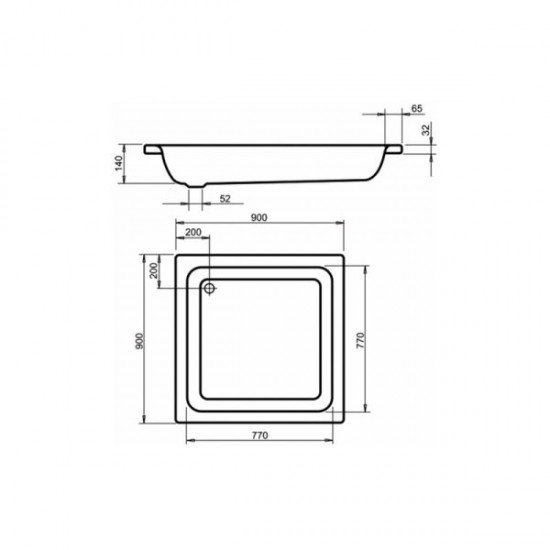 Душевой поддон Kaldewei Sanidusch 90x90х14