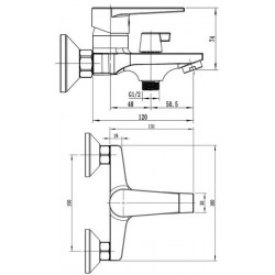 Смеситель для ванны ESKO Budapest BT54 хром