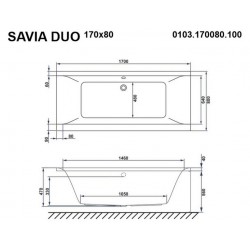 Гидромассажная ванна Whitecross Savia Duo 0103.170080.100.ULTRA.CR 170x80см Ultra хром