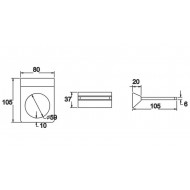 Мыльница Rose RG1603H чёрный