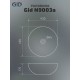 Накладная раковина Gid N9003a 43см белый