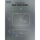 Накладная раковина Gid N9446b 61см белый