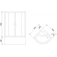 Душевой уголок Royal Bath 100x100см хром RB-L-3001-1