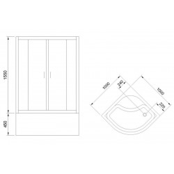 Душевой уголок Royal Bath HK 100x100см чёрный RB100BK-T-BL