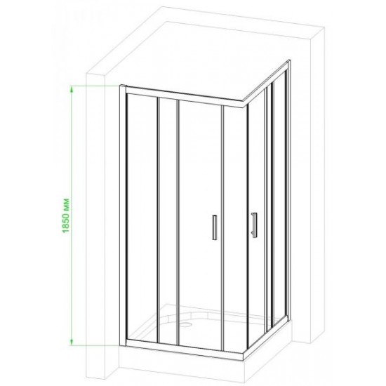 Душевой уголок Royal Bath HPD 110x120см чёрный RB12110HPD-C-BL