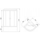 Душевая кабина Royal Bath BK стекло матовое 90x90см RB90BK4-MM