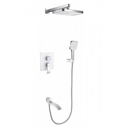 Душевая система Rose R1535F белый/хром
