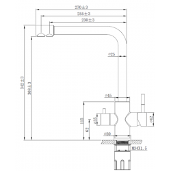 Смеситель для кухни ESKO Black K24 B черный