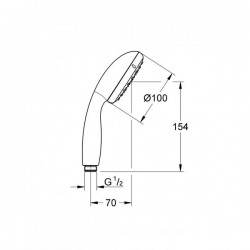 Лейка для душа Grohe Tempesta New 27852001 хром