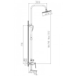 Душевая стойка Haiba HB24548-8 белый