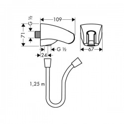 Шланговое подключение Hansgrohe Porter’E 27507000