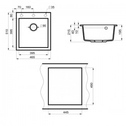 Мойка кухонная Point Моко PN3006W 47 см белый