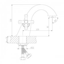 Смеситель для раковины Decoroom хром DR47011
