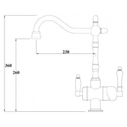 Смеситель для кухни ZORG Sanitary ZR 326 YF ANTIQUE