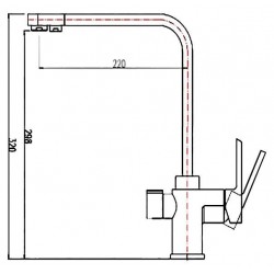 Смеситель для кухни ZORG Sanitary ZR 334 YF- КВАРЦ