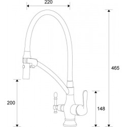 Смеситель для кухни ZORG Zorg Sanitary ZR 347-6 YF