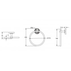 Кольцо для полотенец Rose RG1006Q бронза
