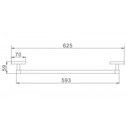 Полотенцедержатель Haiba HB1901 62см хром