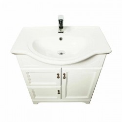 Тумба с раковиной Orange Классик F7-75TU3+Ra молочный белый