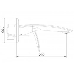 Встраиваемый смеситель для раковины Rose R1141 хром