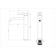 Смеситель для раковины Wonzon & Woghand Stick WW-88239017-MB чёрный матовый