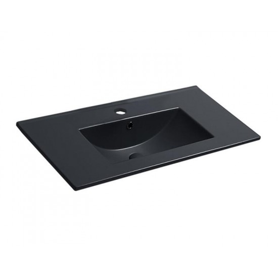 Раковина керамическая Vincea VBS-13980MB 81см чёрный