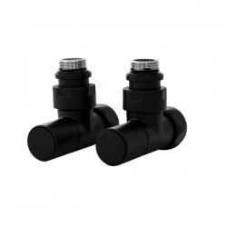 Вентили запорные Energy SG8202-1SCH0405/2Black угловые ручка круг черный матовый
