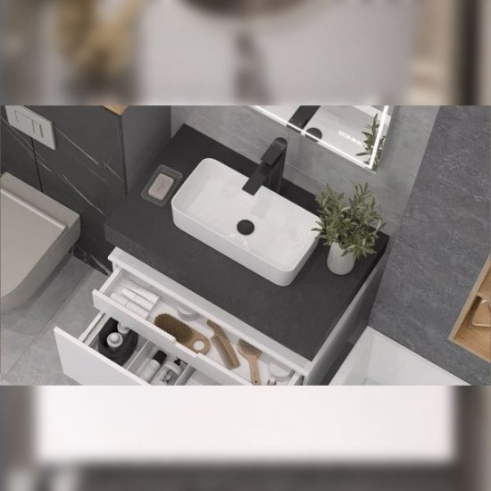 Столешница Velvex Unit 120, белый мрамор