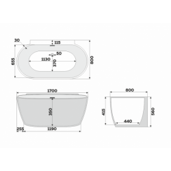 Ванна акриловая Delice Voyage DLR440106Bu 170х80 синяя матовая