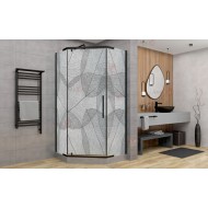 Душевой уголок AvaCan PB 90 MT 90x90 см чёрный