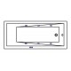 Гидромассажная ванна Whitecross Wave Slim 0111.160080.100.SOFT.BR 160x80см Soft бронза
