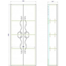 Пенал подвесной Clarberg Due Amanti DUE0505W 50x120см белый