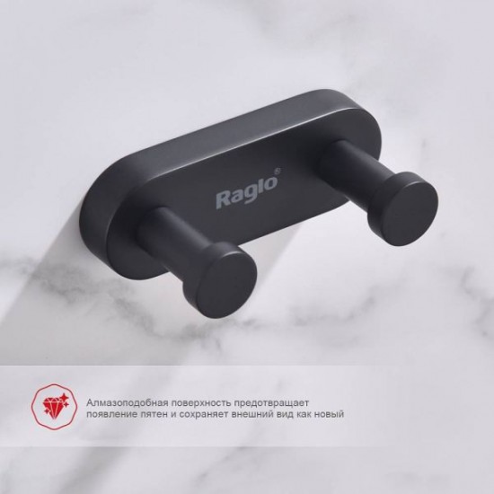 Крючок для ванной комнаты Raglo R300.052.06 чёрный