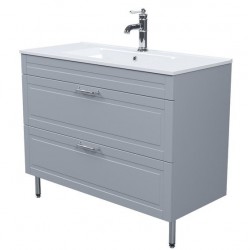 Напольная тумба с раковиной IDDIS Oxford OXF10L1i95K 100см светло-серый